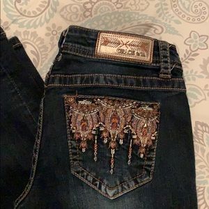Grace jeans, Copper and metallic design